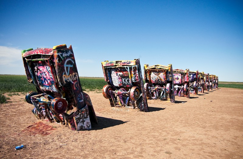 Cadillac Ranch Amarilllio Texas Rt 66 www.ballparkprints.com