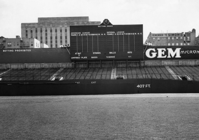 Original Yankee Stadium Scoreboard  October 1937 www.ballparkprints.com