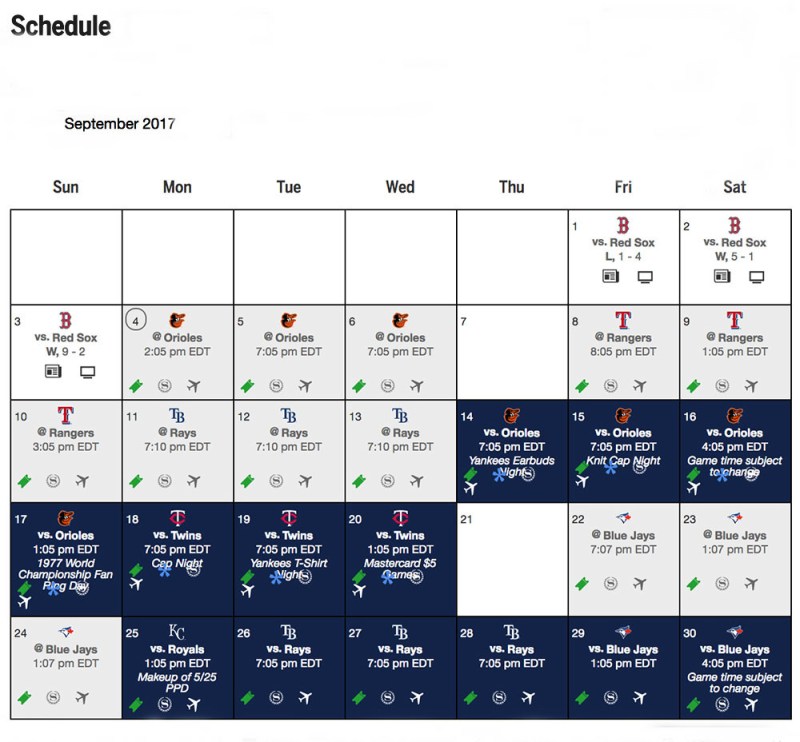 ballparkprints-Yankees-September 2017